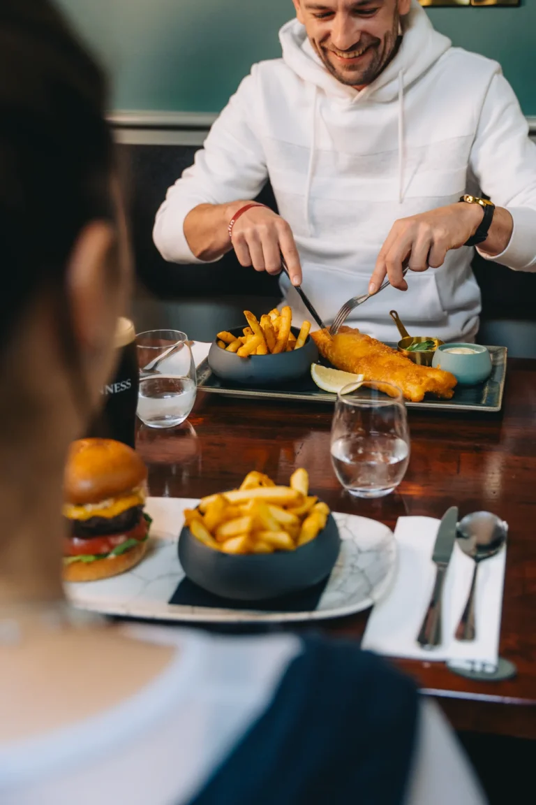 Fish and chips with friends