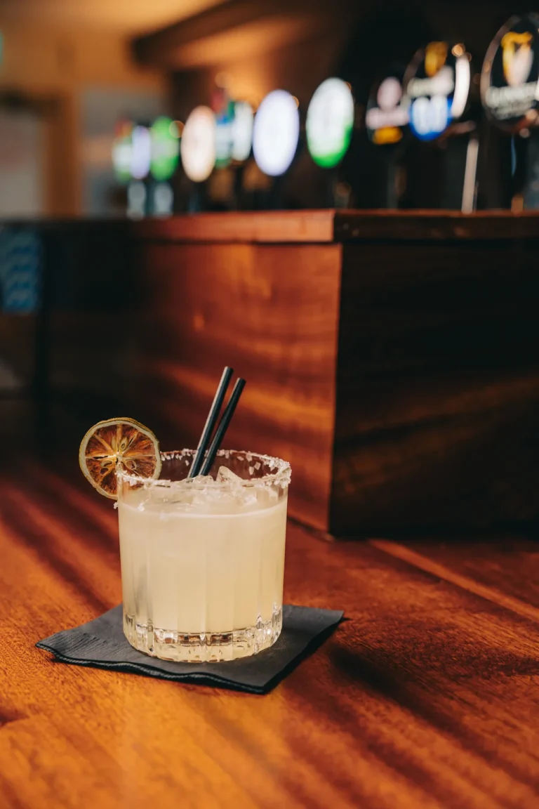 Citrus cocktail with dried lime