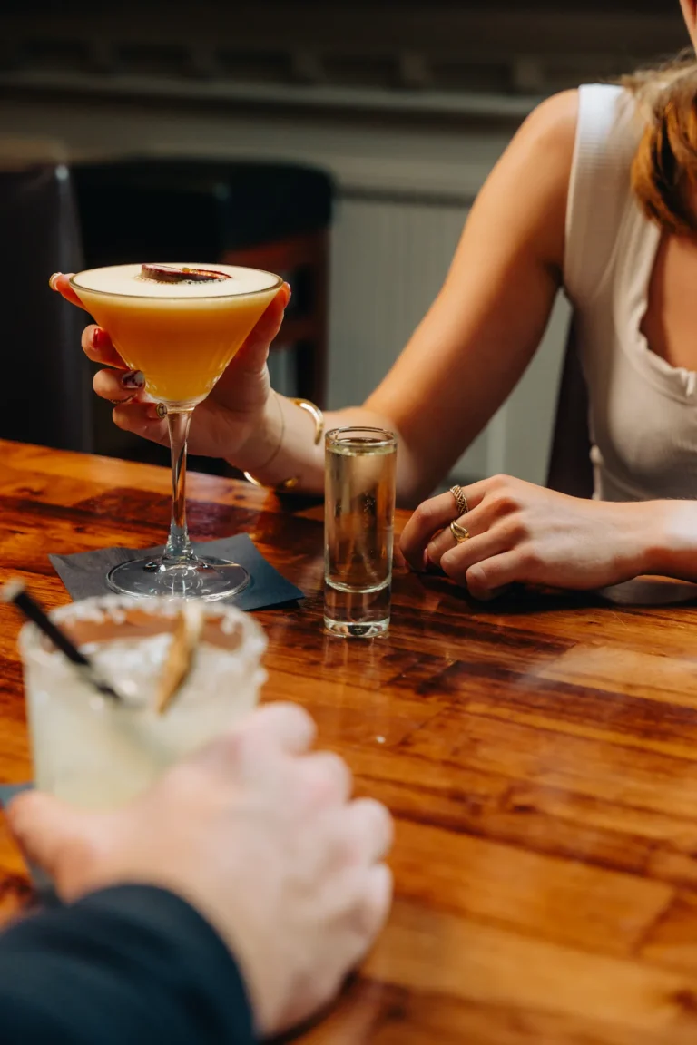 Cocktails shared at the table