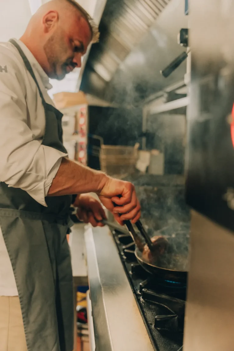 Chef cooking at the stove