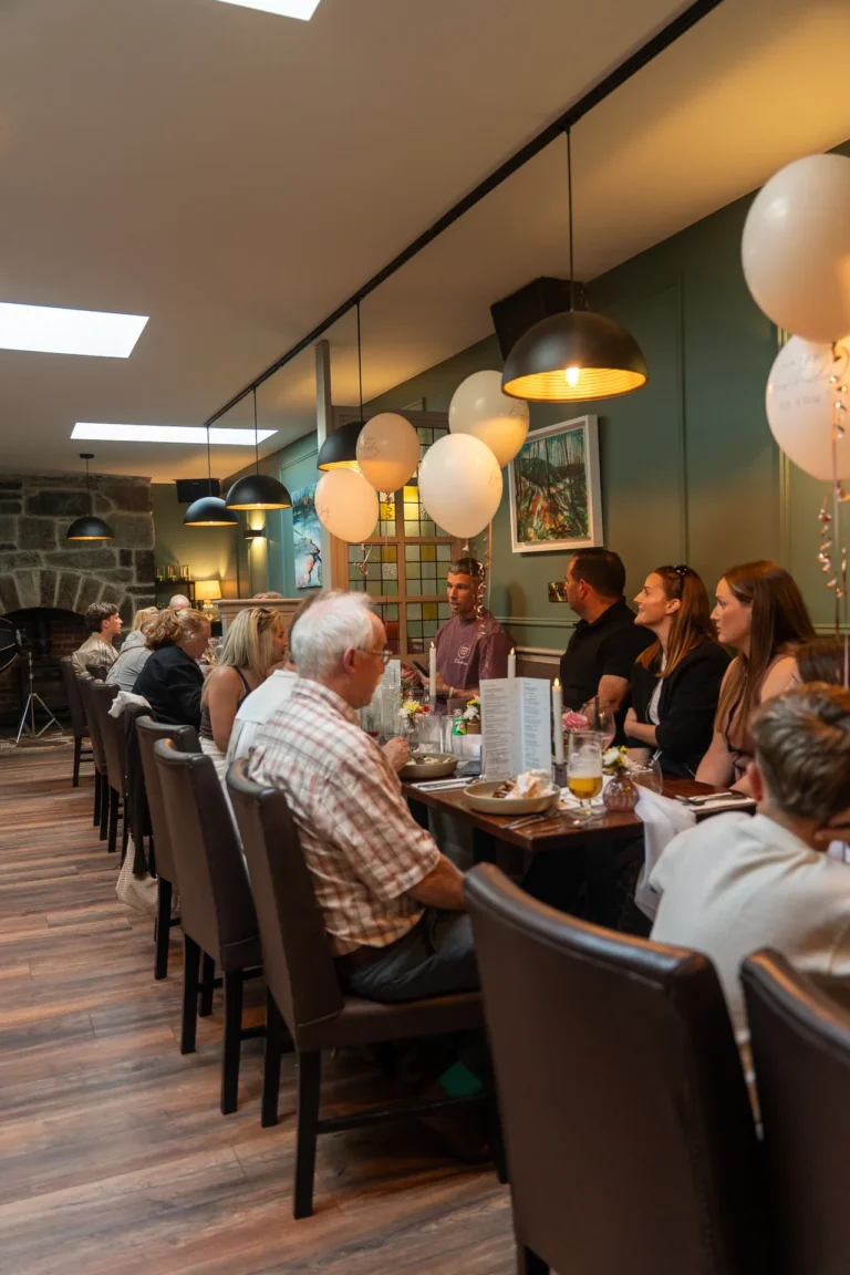 A gathering in the dining room